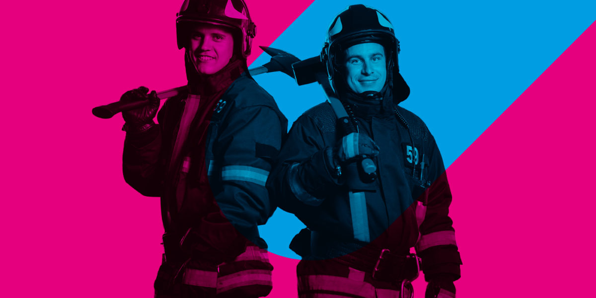 two firefighers