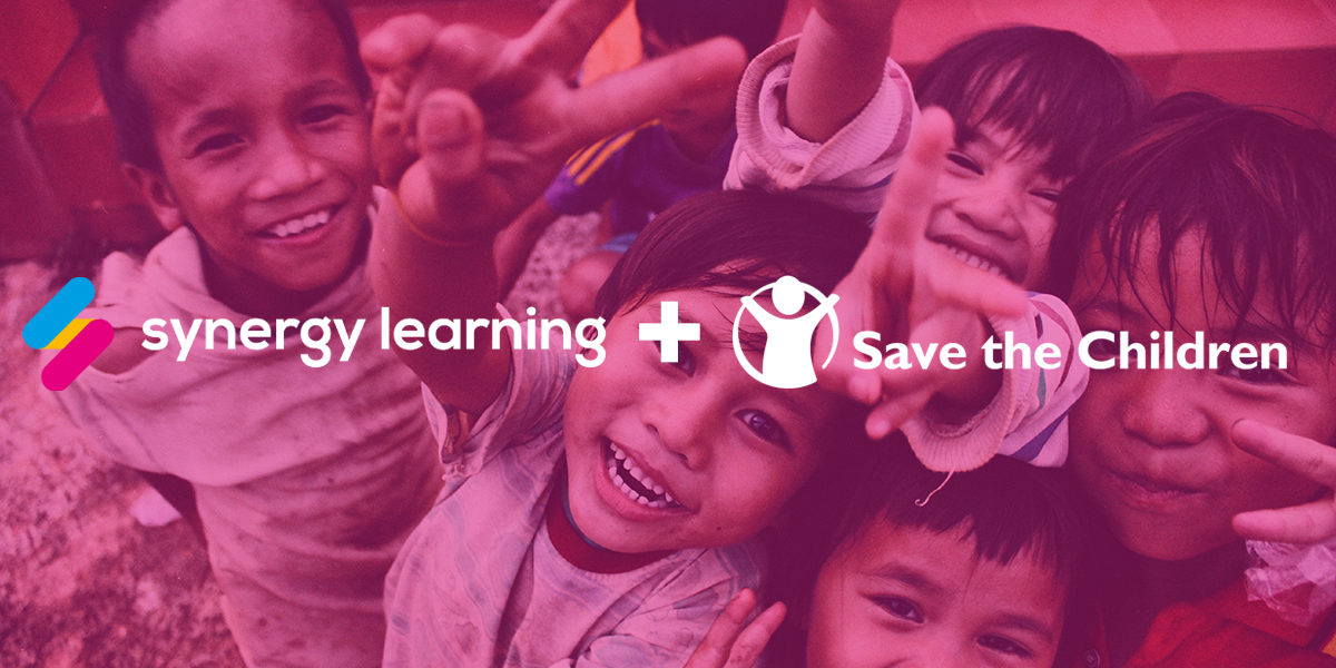 synergy learning und rettet die Kinder-Logos