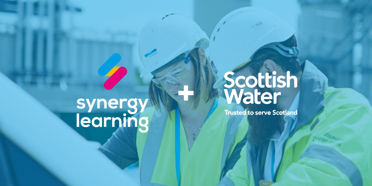 synergy learning und die Logos von Scottish Water
