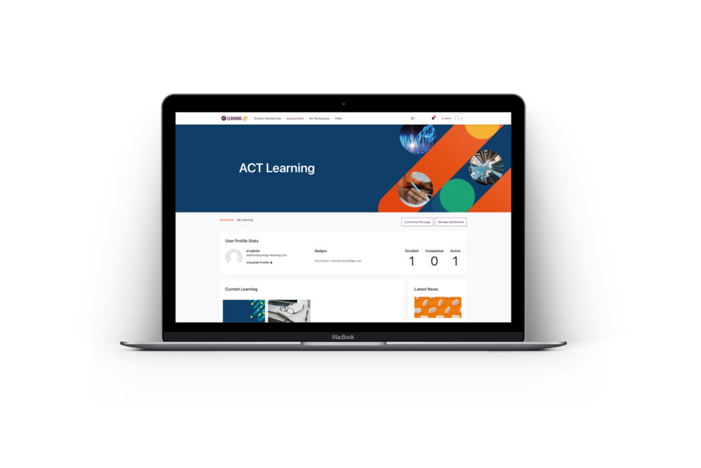ACT Learning, the Association of Corporate Treasurer's professional qualifications LMS.