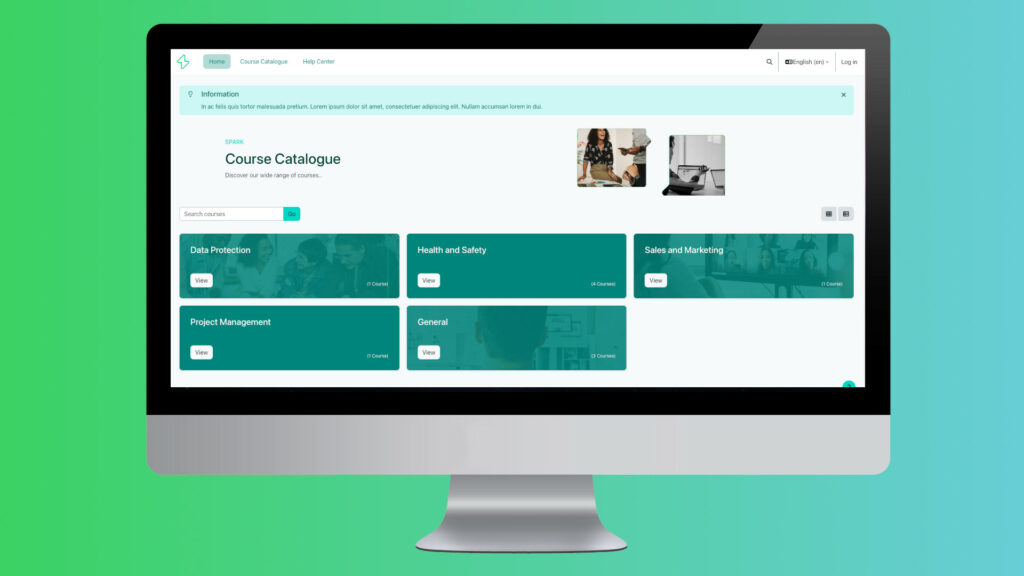 Onboarding-Kurs für Mitarbeiter über eine LMS-Plattform