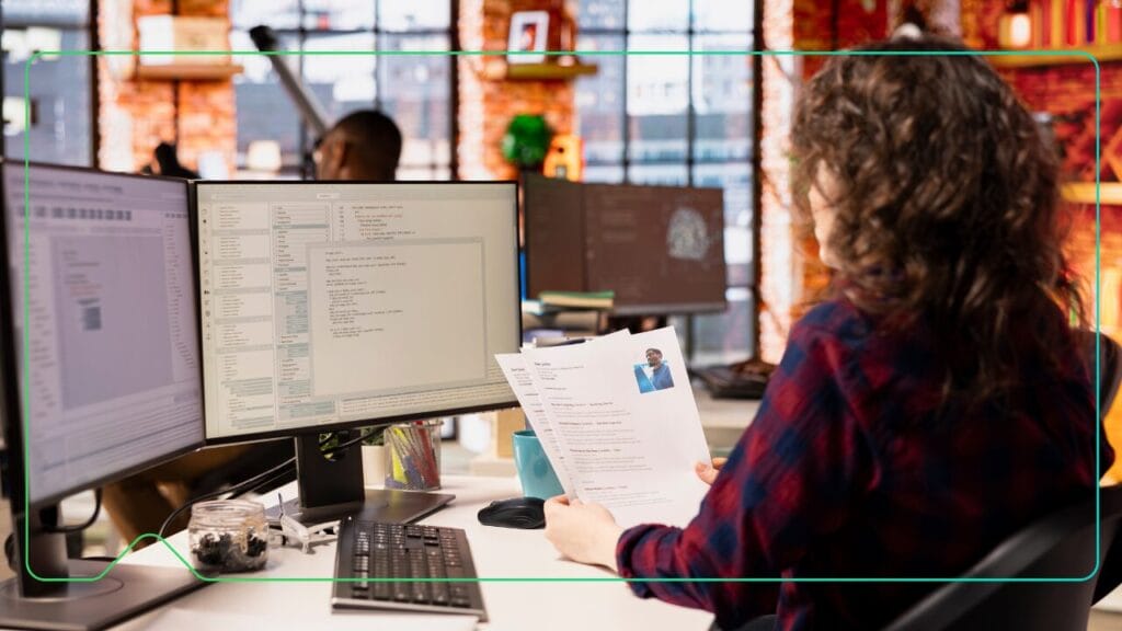 Person, die sich mit Integrationen von Lernmanagementsystemen befasst – Synergy Learning