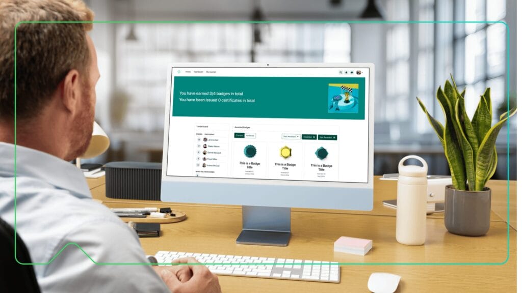 Lernender, der sich mit gamifiziertem Lernen beschäftigt