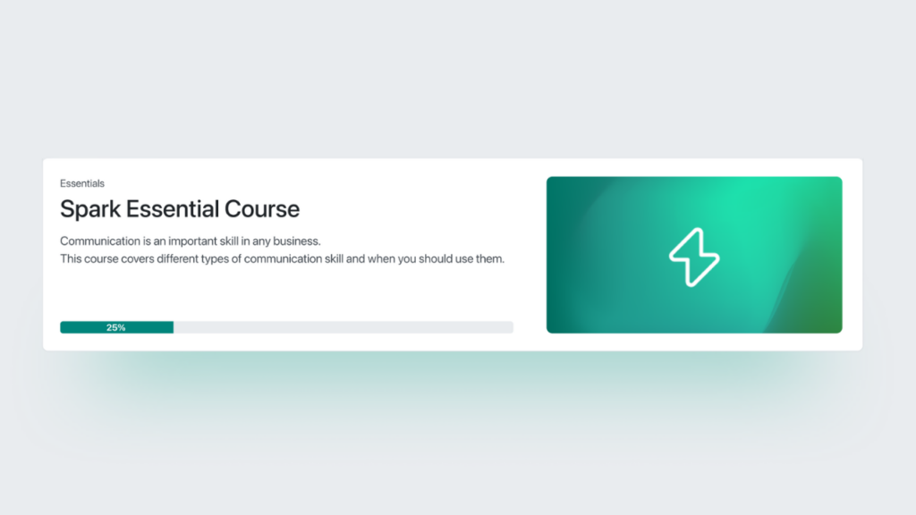 Spark course header feature by Synergy Learning
