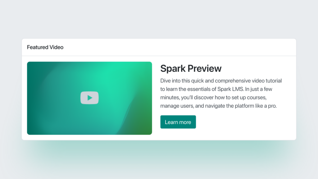 Spark featured video feature from Synergy Learning