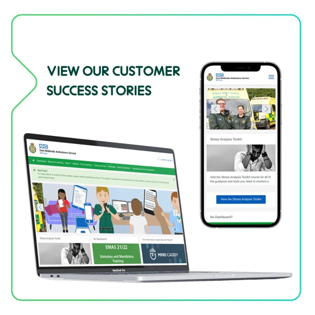 National Health Service learning management system dashboard - Synergy Learning