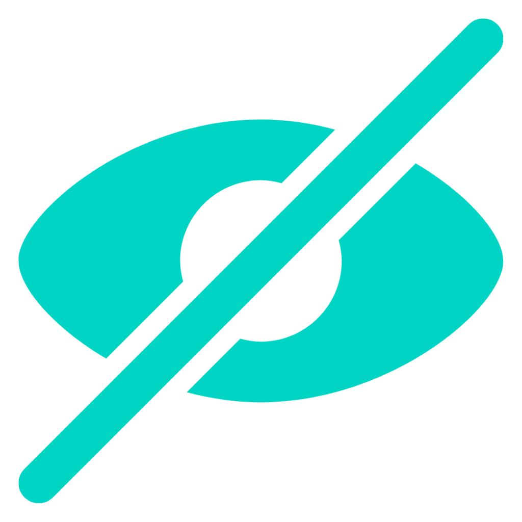 lack of visibility icon an eye crossed out - synergy learning