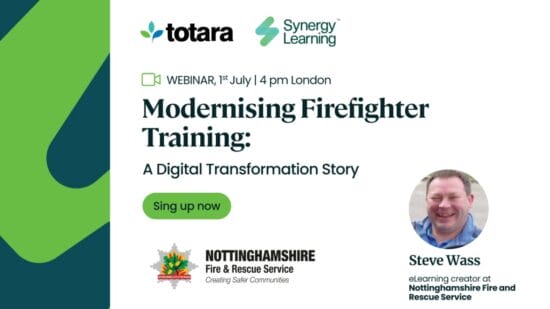 Totara and Nottinghamshire Fire and Rescue Webinar ad - Synergy Learning
