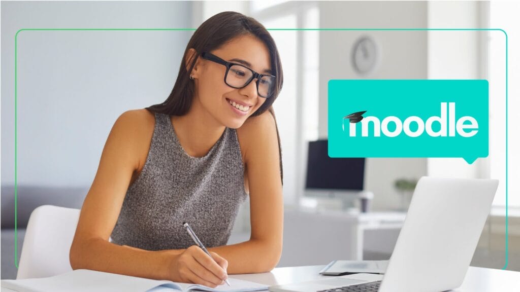 Looking at how Moodle can help with their ROI on a laptop