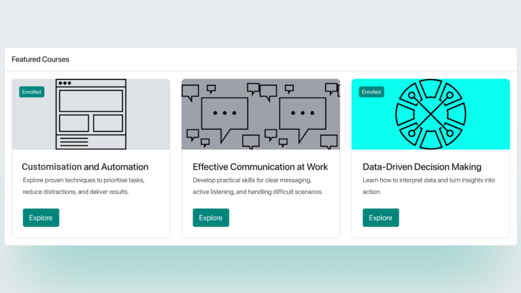 Sparks – ein Kurselement aus dem maßgeschneiderten LMS-Theme von Synergy Learnings