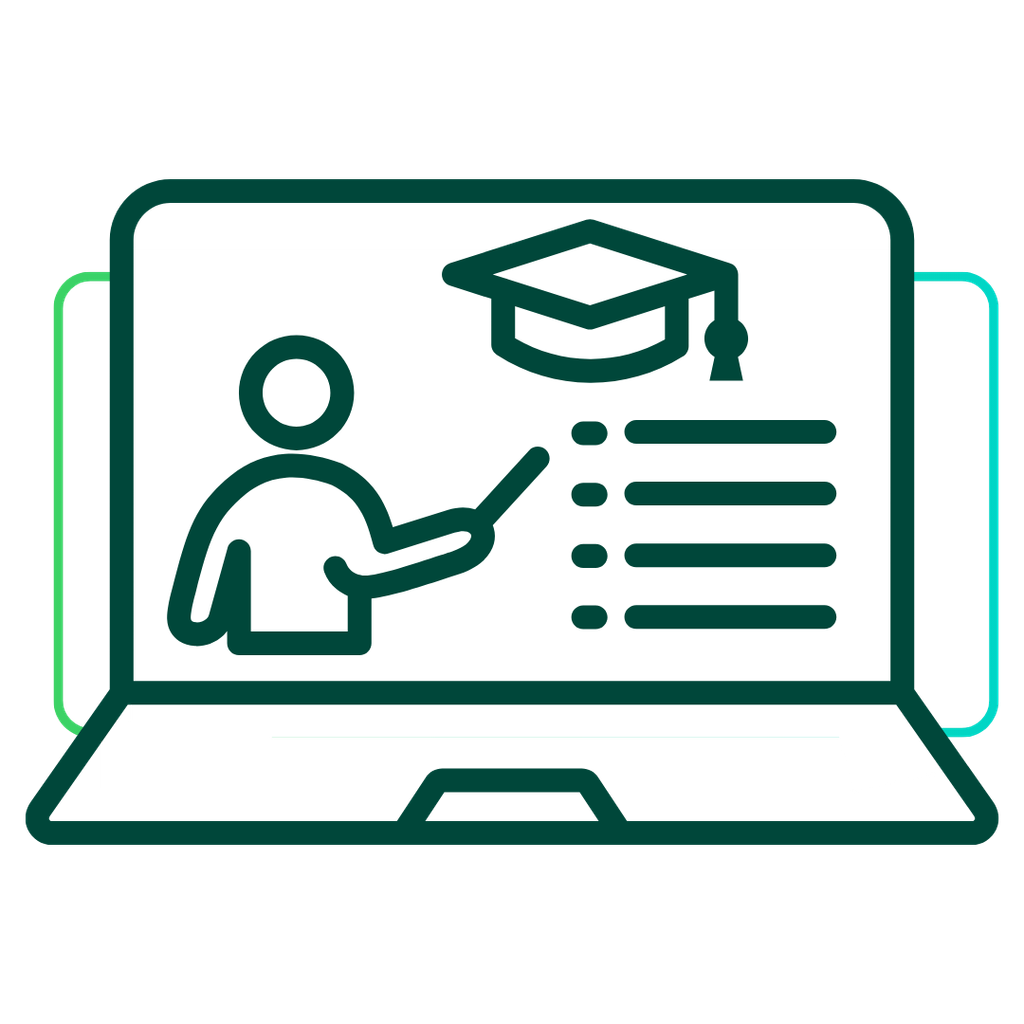 E-learning running on an LMS icon - Synergy Learning